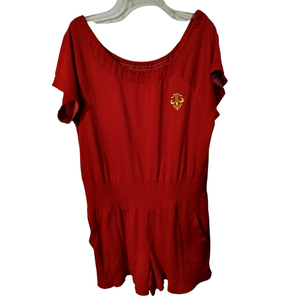3461)Beyonce Dereon Red Short Jumper Romper Size 1X